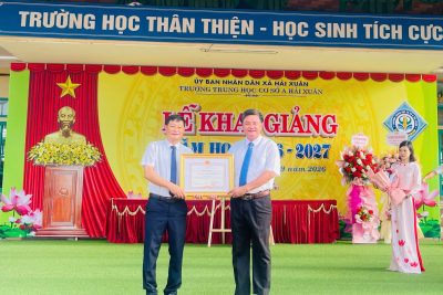 TRƯỜNG THCS A HẢI XUÂN TƯNG BỪNG KHAI GIẢNG NĂM HỌC 2026 – 2027: KHỞI ĐẦU CHO MỘT TẦM VÓC MỚI!