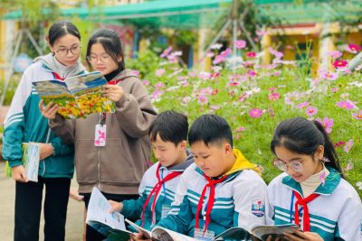 SÔI NỔI HƯỞNG ỨNG NGÀY SÁCH VÀ VĂN HÓA ĐỌC NĂM 2025 TẠI TRƯỜNG TRUNG HỌC CƠ SỞ HẢI XUÂN