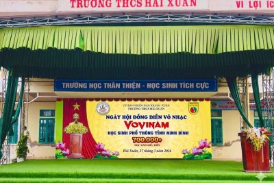 TRƯỜNG THCS HẢI XUÂN HÒA NHỊP CÙNG HÀNG TRIỆU HỌC SINH NINH BÌNH TRONG NGÀY HỘI VÕ NHẠC VOVINAM